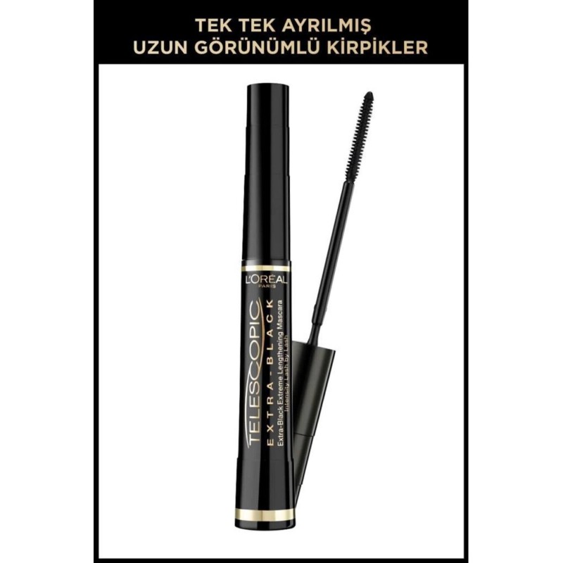 L'Oreal Paris Telescopic Carbon Black Maskara - Siyah 8 ml