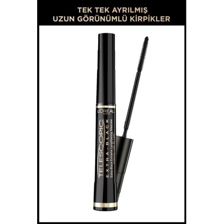 L'Oreal Paris Telescopic Carbon Black Maskara - Siyah 8 ml