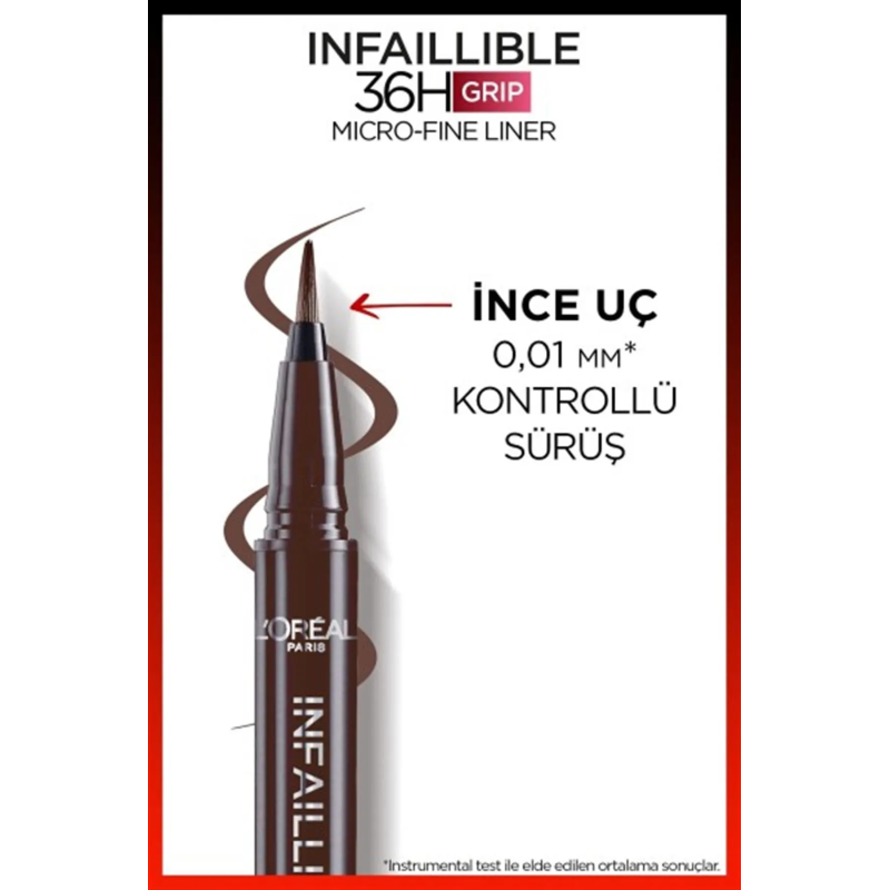 Loreal Paris Infaillible 36H Grip Micro Fine Eyeliner 02 SMOKEY EARTH  -Kahverengi-