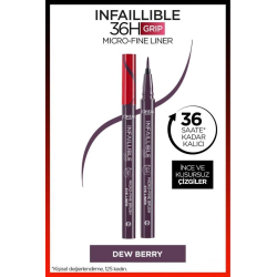 Loreal Paris Infaillible 36H Grip Micro Fine Eyeliner 04 DEW BERRY -Mor-