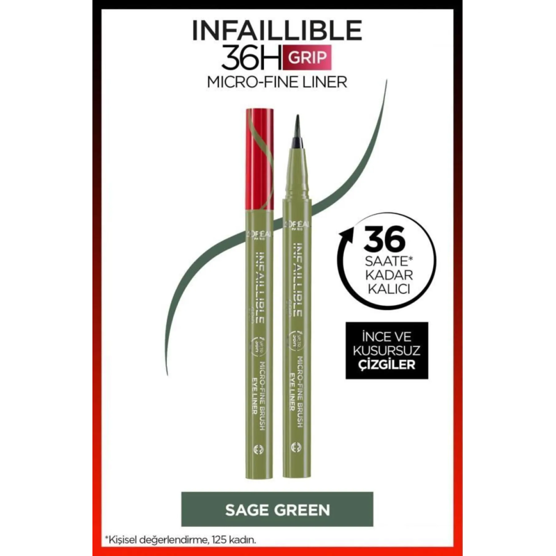 Loreal Paris Infaillible 36H Grip Micro Fine Eyeliner 05 SAGE GREEN -Yeşil-