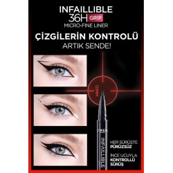 Loreal Paris Infaillible 36H Grip Micro Fine Eyeliner 01 Obsidian - Siyah