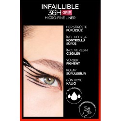 Loreal Paris Infaillible 36H Grip Micro Fine Eyeliner 01 Obsidian - Siyah