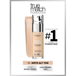 Loreal Paris True Match Bakım Yapan Fondöten - 1N Neutral Undertone 30ml