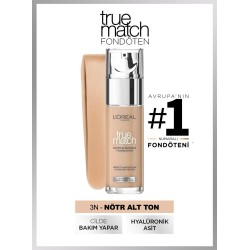 Loreal Paris True Match Bakım Yapan Fondöten - 3N Neutral Undertone 30ml