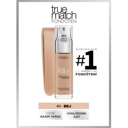 Loreal Paris True Match Bakım Yapan Fondöten - 4N Beige 30ml
