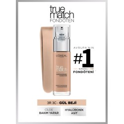 Loreal Paris True Match Bakım Yapan Fondöten - 3R3C Rose Beige 30ml