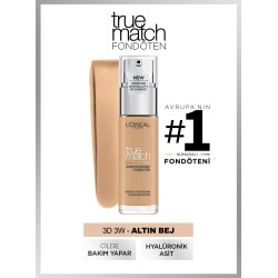 Loreal Paris True Match Bakım Yapan Fondöten - 3D3W Beige D 30ml