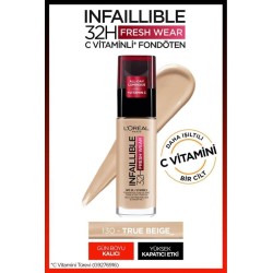 Loreal Paris Infaillible 32H Fresh Wear C Vitaminli Fondöten - 130 Beige Peau 30ml