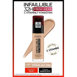 Loreal Paris Infaillible 32H Fresh Wear C Vitaminli Fondöten - 145 BeigeRose 30ml