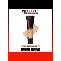 Loreal Paris Infaillible 32H Matte Cover Yüksek Kapatıcı Fondöten -  145 BEIGE