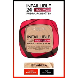 Loreal Paris Infaillible 24H Fresh Wear Pudra Fondöten 120 Vanilla 9gr