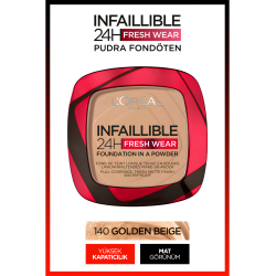 Loreal Paris Infaillible 24H Fresh Wear Pudra Fondöten 140 Golden Beige 9gr