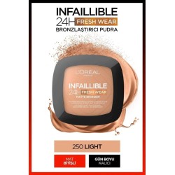 Loreal Paris Infaillible 24H Fresh Wear Bronzlaştırıcı Pudra - 250 Light 9gr