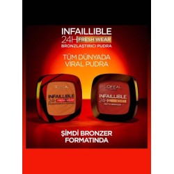 Loreal Paris Infaillible 24H Fresh Wear Bronzlaştırıcı Pudra - 300 Light Medium 9gr
