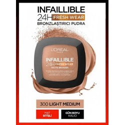 Loreal Paris Infaillible 24H Fresh Wear Bronzlaştırıcı Pudra - 300 Light Medium 9gr