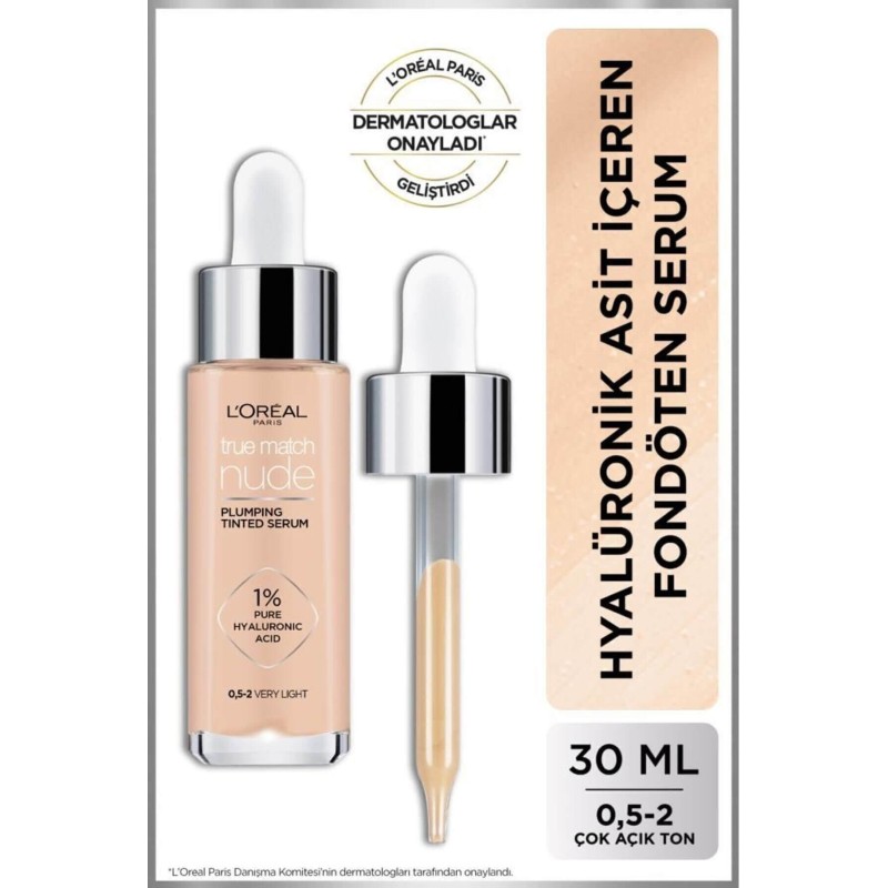 Loreal Paris True Match Nude Fondöten Serum 0.5-2 Very Light 30ml