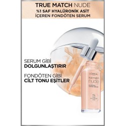 Loreal Paris True Match Nude Fondöten Serum 1-2 Rosy Light 30ML