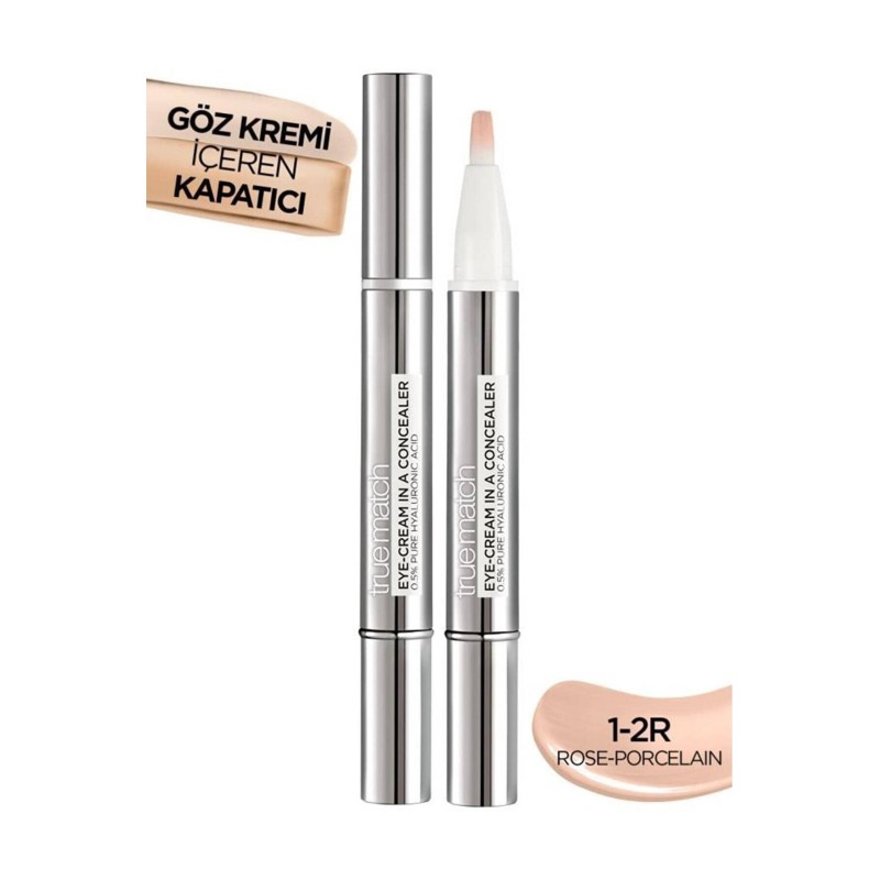 Loreal Paris True Match Göz Kremi İçeren Kapatıcı [ 2'si 1 Arada ] 1-2R