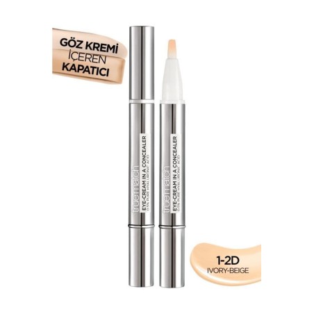 Loreal Paris True Match Göz Kremi İçeren Kapatıcı [ 2'si 1 Arada ] 1-2D