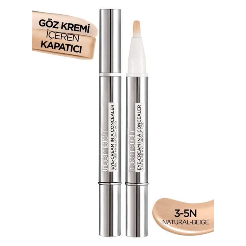 L'Oreal Paris True Match Göz Kremi İçeren Kapatıcı [ 2'si 1 Arada ] 3-5N