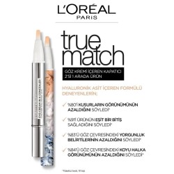 L'Oreal Paris True Match Göz Kremi İçeren Kapatıcı [ 2'si 1 Arada ] 3-5,5R