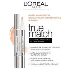 L'Oreal Paris True Match Göz Kremi İçeren Kapatıcı [ 2'si 1 Arada ] 3-5,5R