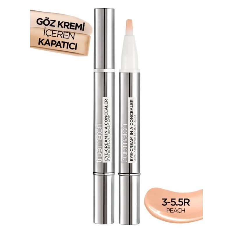 L'Oreal Paris True Match Göz Kremi İçeren Kapatıcı [ 2'si 1 Arada ] 3-5,5R