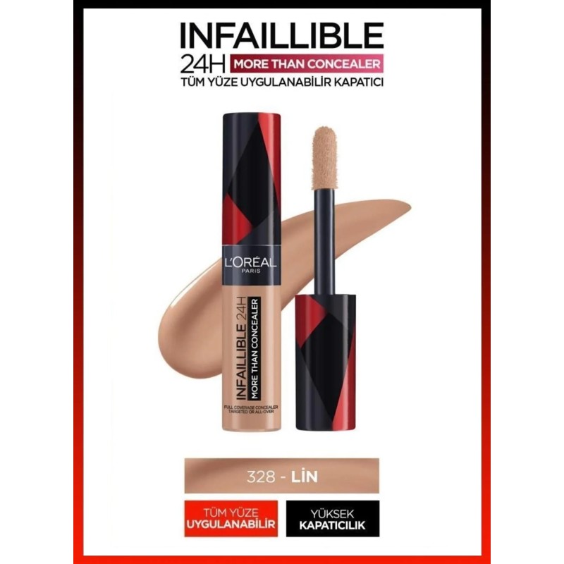 Loreal Paris Infaillible 24H Tüm Yüze Uygulanabilir Kapatıcı -  328 Inter 11ml