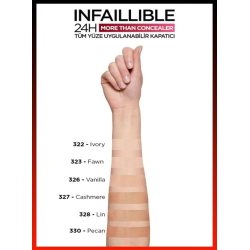 Loreal Paris Infaillible 24H Tüm Yüze Uygulanabilir Kapatıcı -  330 Pecan/Pac 11ml
