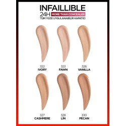 Loreal Paris Infaillible 24H Tüm Yüze Uygulanabilir Kapatıcı -  330 Pecan/Pac 11ml