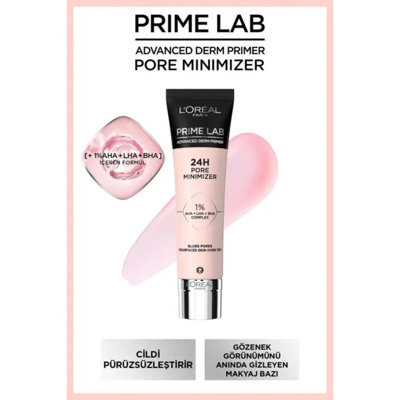 Loreal Paris Prime Lab Pore Minimizer Gözenek Küçültücü AHA ve BHA İçeren Primer 30 ml