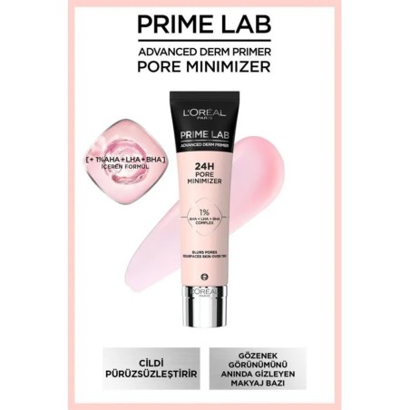Loreal Paris Prime Lab Pore Minimizer Gözenek Küçültücü AHA ve BHA İçeren Primer 30 ml