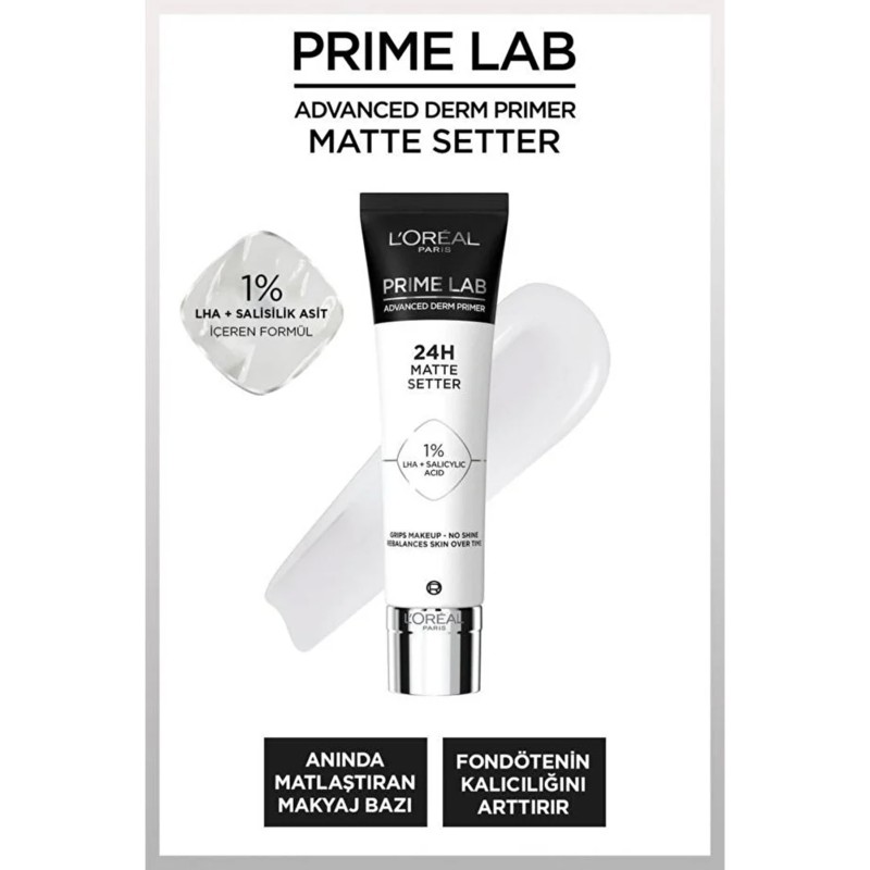Loreal Paris Prime Lab Matte Setter Matlaştırıcı Salisilik Asit İçeren Primer 30 ml