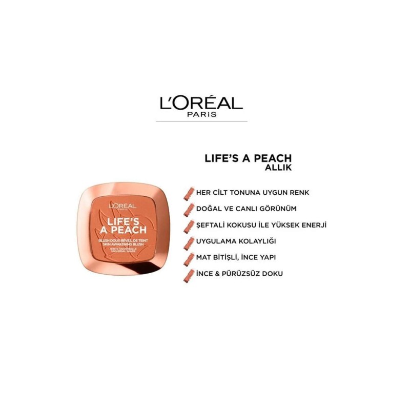 Loreal Paris Blush of Paradise Life's a Peach Allık 9gr