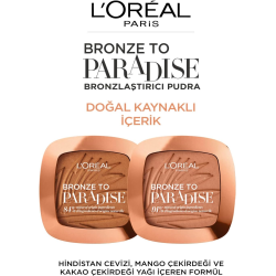 Loreal Paris Bronze to Paradise Mat Bronzlaştırıcı Pudra 02 Baby One More Tan 9gr