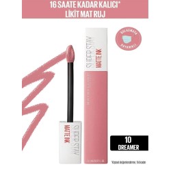 Maybelline New York Super Stay Matte Ink Likit Mat Ruj -10 DREAMER