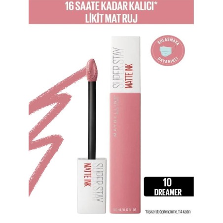 Maybelline New York Super Stay Matte Ink Likit Mat Ruj -10 DREAMER