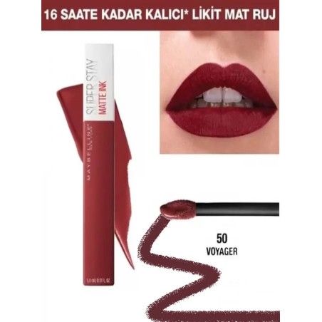 Maybelline New York Super Stay Matte Ink Likit Mat Ruj -50 VOYAGER