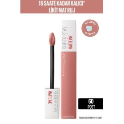 Maybelline New York Super Stay Matte Ink Likit Mat Ruj -60 POET