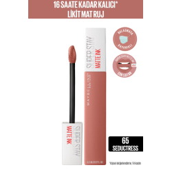 Maybelline New York Super Stay Matte Ink Mat Likit Ruj 65 Seductress