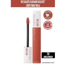 Maybelline New York Super Stay Matte Ink Likit Mat Ruj -70 AMAZONIAN