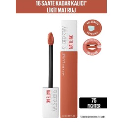 Maybelline New York Super Stay Matte Ink Likit Mat Ruj -75 FIGHTER