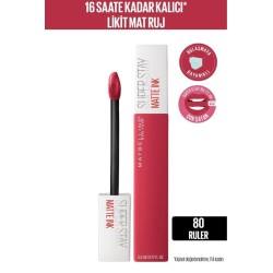 Maybelline New York Super Stay Matte Ink Likit Mat Ruj -80 RULER