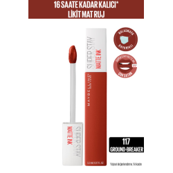 Maybelline New York Super Stay Matte Ink Likit Mat Ruj -Bricks NU 117 GROUN