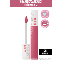 Maybelline New York Super Stay Matte Ink Likit Mat Ruj -Bricks NU 125 INSPI