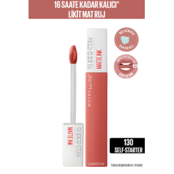 Maybelline New York Super Stay Matte Ink Likit Mat Ruj -Bricks NU 130 SELF-