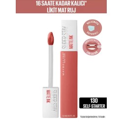 Maybelline New York Super Stay Matte Ink Likit Mat Ruj -Bricks NU 130 SELF-