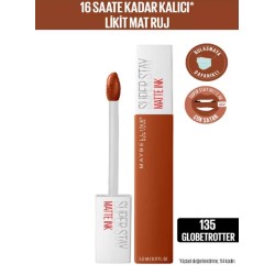 Maybelline New York Super Stay Matte Ink Likit Mat Ruj -Bricks NU 135 GLOBE