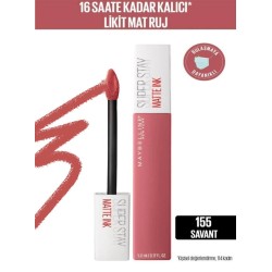 Maybelline New York Super Stay Matte Ink Likit Mat Ruj - 155 Savant - Nude/Pembe